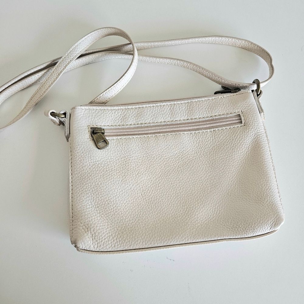 The Sak | Leather Bone Crossbody Stud Zipper Boho Purse Brass Bag Womens - Picture 5 of 7